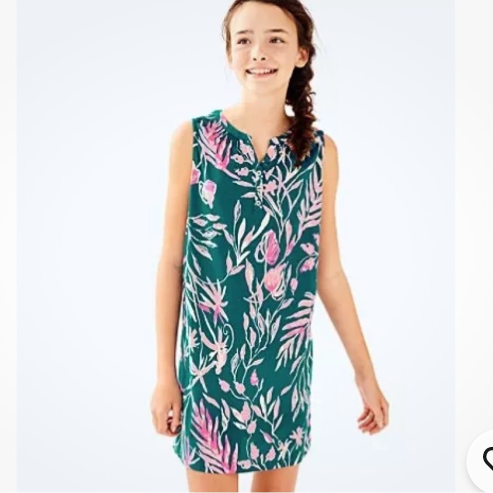 Lilly Pulitzer Girls XL (12/14) Mini Essie Dress Tidal Wave its Prime Time
